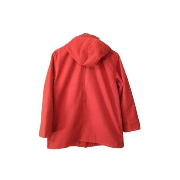 Women's SIZE M A New Day Duffel Overcoat Orange Shade NWT - Picture 4 of 9